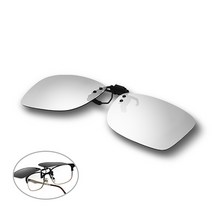 글라시야 클립온선글라스, 사각 플립업 실버미러(겸용)