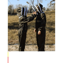 꿀벌 작업복 전신 보호복 모기장옷 통풍 작업 의류, M코드40kg-55kg 150cm-165cm