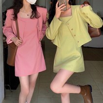 유소 노카라 크롭 자켓