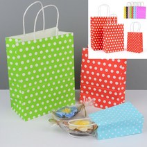 도트 종이 쇼핑백 소 - 노랑 종이쇼핑백제작 투명케이스 포장백 종이가방도매 포장가방 비닐쇼핑백제작 답례품, 대 - 검정색