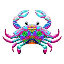 조각품 금속 게 벽 예술 정원 철 작품 동상 조각 홈 실내 야외, purple