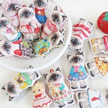 샴고양이 캐릭터 DIY 린넨 패브릭 커트지 - 클라우디 미니