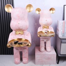 팝아트 모던하우스 리틀베어 오브제 대형저금통 디자인 다용도 트레이 테이블, X