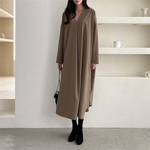 [코지23] 여자 모던한 키큰여자 코디 꾸안꾸 드랍 쉬폰 롱원피스