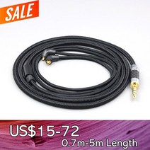 슈퍼 소프트 헤드폰 나일론 OFC 케이블 에티모틱 ER4SR ER4XR ER3XR ER3SE ER2XR ER2SE LN007512, 3.5mm 3 pole, 3m, 1개