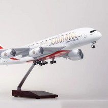 다이캐스트 항공기 모델 인테리어 45cm 1160 스케일 다이 캐스트 a380 emirates airways 수지 비행기 에어 버스 빛과, a380 아랍어, 조명으로