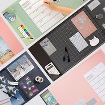 굿앤윌 가죽 데스크매트 논슬립 와이드 책상 패드, 롱데이, 민트