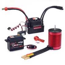 서보모터부품 방수 콤보 F540 4370KV 브러시리스 모터 45A ESC S0600M 6KG 서보 110 RC 자동차타미야 축 레드캣용, [02] motor esc servo