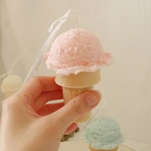 [바보사랑] 소르베 아이스크림 캔들, 색상:바닐라 / 향:핑크피치