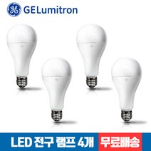 GE루미트론 LED 전구 7W 10W 13W 16W E26 전구 주광색/전구색 x 4개, 전구색(노란빛)