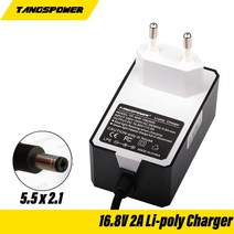 리튬이온 배터리 충전기 14.4V 18650 DC 전원 잭 소켓 암 패널 마운트 커넥터 16.8V 2A 5.5mm x 2.1mm, 1.US