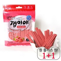 보관편한 페키니즈치석껌 딱딱한 소형강아지치석껌 한입 중형강아지치석간식 딸기맛, 1개, 바나나