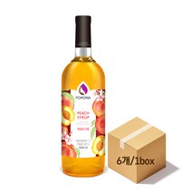 포모나 복숭아 시럽 1L (6개박스), 단품