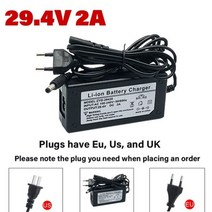 보조밧데리7s3p 24V 100Ah 18650 리튬 배터리 100000Mah 전기 자전거 오토바이 전동 휠체어 맞춤형 플러그, 03 charger