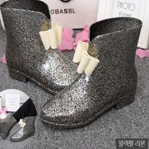 OEM JD-34 T 블랙펄 리본 장화 - 우비 우의 비옷