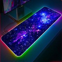 게이밍 의자블루 스타 Rgb 마우스 패드 게임 액세서리 사무실 대형 게이머 애니메이션 데스크 매트 XXL H, 01 RGB 350X900X3MM
