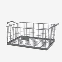 펜트리 수납 손잡이 철제 바구니 3컬러 철망 와이어바스켓 네트망 다이소 이케아, 베이지로즈