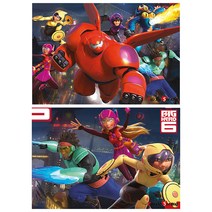 100피스 2종 직소퍼즐 - 빅히어로 6 (큰조각), 단품, 단품