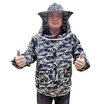 모기장옷 제거 방어 벌집 방벌의 채취 방지 방벌복 해충 모자 방호복, [빅 플라워 카모] 보호장갑을 드립니다