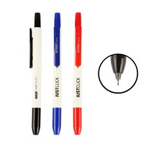 [문구조아] 모리스 저스트클릭 네임펜F 엑스트라 0.4mm 레드, 3개