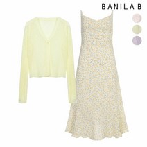 [바닐라비] 여성 가디건 플라워 뷔스티에 원피스 세트