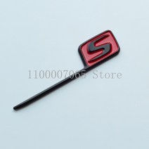 2017 매트 블랙 문자 v8 biturbo 4matic 엠블럼 for mercedes benz amg c43 c63s coupe car fender trunk nameplate, s 배지 1 빨간색