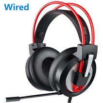 HTWON 무선 블루투스 헤드폰 소음 차단 헤드셋 접이식 마이크 이어폰 포함, Red