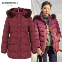 [크로커다일레이디]CL9WDW205_천연폭스 중기장 구스다운패딩