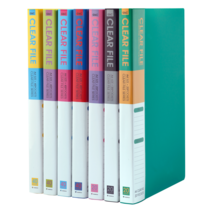 프로비즈 인덱스 클리어화일 A4 40매 흑색 리필가능 두꺼운 표지 문서 파일 정리