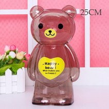 리틀 곰 돼지 저금통 투명 동전 지폐 절약 상자 귀여운 안전 금고 명절 선물 데스크탑 장식, [07] Color 725