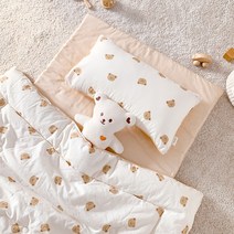 돗투돗 사계절 양면 어린이집 낮잠이불 패드 동물친구들 일체형 아기이불 신생아 세트, 30수 낮잠패드-해피돗꼼