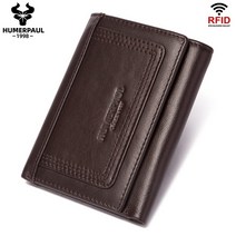 남자 클러치백 손가방 맨스백 humerpaul 정품 가죽 남성 지갑 rfid 블로킹 미니 카드 소지자 럭셔리 tri-fold short 클러치 머니 백 지퍼 동전 지갑
