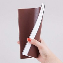 레드빈 줄노트 라임 색상 4분할 메모 필기 공책, 장연다육 플레인레드빈-줄노트
