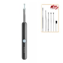 카메라 귀이개 bebird r1 무선 지능형 시각 귀 스틱 귀 선택기 300w 고정밀 미니 otoscope, 블랙 추가 선물