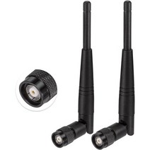 Eightwood 5dBi 2.4GHz WiFi 안테나 RP-TNC Male 안테나(2팩) Trimble Robotic Total Stations 무선 라우터 Linksys WRT, 2팩