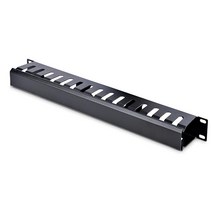 StarTech.com 수평 1U 서버 랙 케이블 관리 핑거 덕트 커버 포함 - 48.3cm(19인치) 네트워크 와이어 레이스웨이 패널 슬롯 (CMDUCT1UX2), Finger Duct_1U