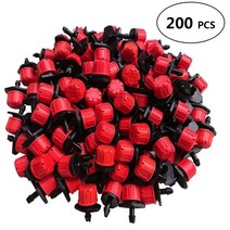 스프링쿨러설치 50800pcs 정원 스프링클러 360 도 조정 관개 드리퍼 급수 시스템 용 14 인치 에미터 드립, 200 Pcs