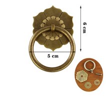 캐비닛 캐비닛 링 당겨 황동 중국 스타일의 가구 서랍은 하드웨어 주방 핸들을 당깁니다, 09 Dia 50mm Bronze