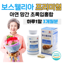 보스웰리아 프리미엄 하루 1알 인도산 보스웰릭산 아연 망간 해조 칼슘 초록 홍합 상어 연골 피쉬 콜라겐 홈쇼핑 영양제 성분 가격 효능 비교 부모님 엄마 아빠 선생님 등산 선물, 3개월분, 1100mg x 90정 (하루한알)