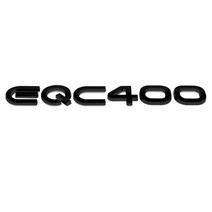 메르세데스 벤츠 EQU400 로고 트렁크 스티커 AMG 브라부스 마이바흐 V8 V12 바이터보 4MATIC 후면 ABS, 02 Matt Black