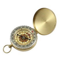 패러글라이딩장비 해루질장비 나침의 나침반 고도계 지도 등산용품 gps 휴대용 등산 미니 구리 탐색 방수 캠핑 하이킹 야외 도구에 대한 빛나는 복고풍 플립, c, 단품