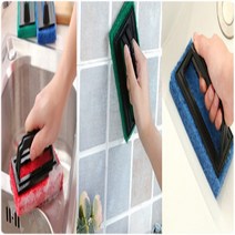 두툼한 대청소 직물 수세미 타일청소 편리한손잡이 싱크대 씽크대 복도 1개, 2개