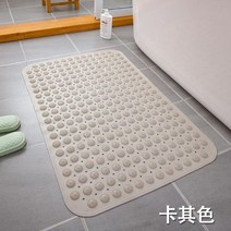 1Pcs 자기 프라이밍 실리콘 욕실 매트 PVC 직사각형 목욕 유물 발 마사지 쿠션 단독 비 슬립 샤워 룸 마사지 패드, 08 Khaki_03 46x77cm