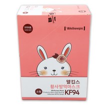 웰킵스 황사방역 KF94 마스크 30매 소형 초등학생 마스크, 웰킵스 방역마스크(KF94) 30매-소형, 30개