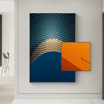 인테리어 모던 현관 그림 수직 복도 빛 추상 회화 거실 더블 레이어 중첩 액자, O