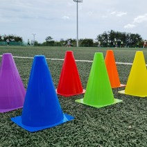 인라인 미니 체육콘 18cm 스탬 훈련 축구꼬깔 트레이닝 순발력운동 라바콘, 그린