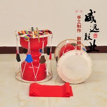 장구 어른 반주 공연 춤 소품 북 수제, 중35cmx45cm+하이스틱+레드실크+백