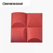 3D 폴리에스테르 흡음판 데코 벽장식 흡음 방음, 왕홍색