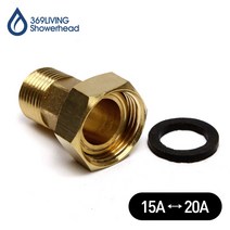 369Living 15A 20A 황동 부싱 변환 연결 니플 수도 배관 부속품, 1개