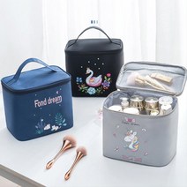 이동식 화장대 메이크업 손잡이 가방 서랍화장대, 블랙